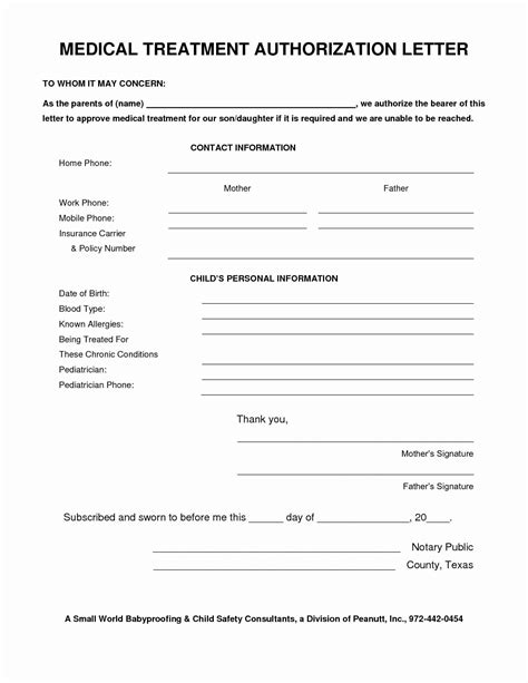 Medical Authorization Letter .
